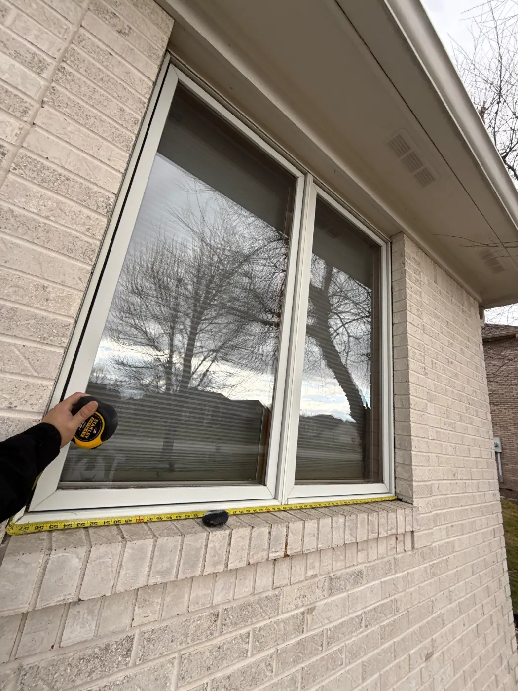 Frame and seal detail on a Meridian Hills window job